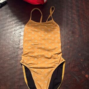 Jolyn Fixed Back yellow daisy one piece suit